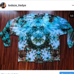 Handmade tie dyed long sleeve shirt! SOLD